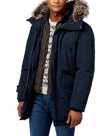 michael kors snorkel parka|Michael Kors Mens Faux Fur Warm Parka Coat .